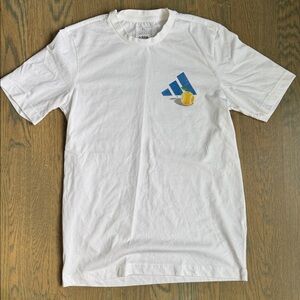 Adidas Tee with Blue and Yellow Graphic